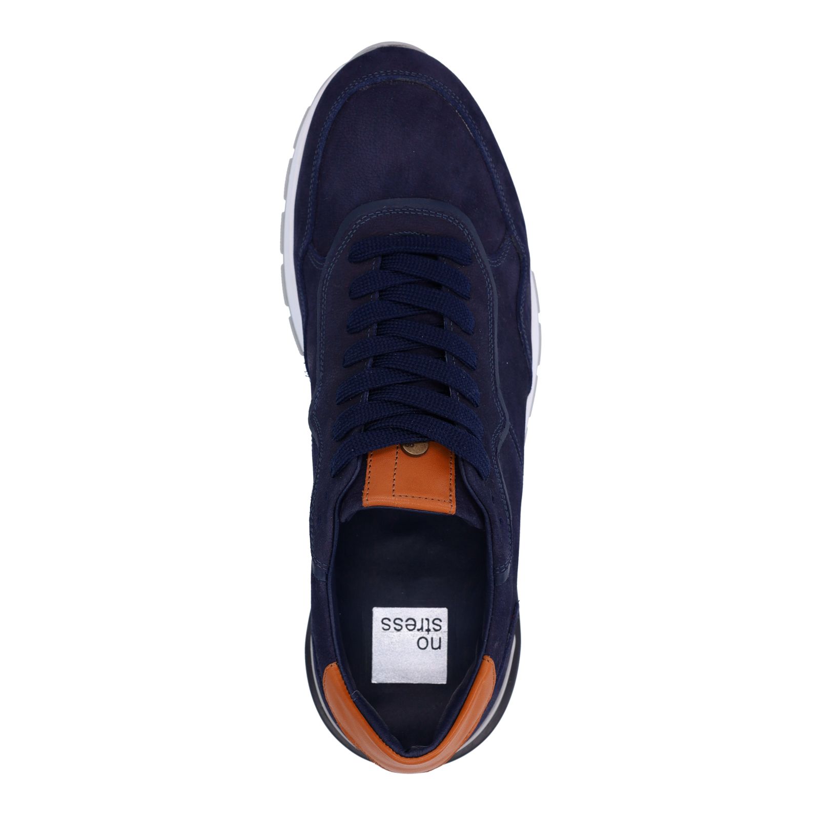 Marineblaue Nubuk-Sneaker