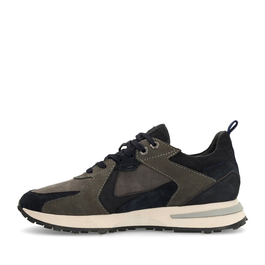 Marineblaue Nubuk-Sneaker