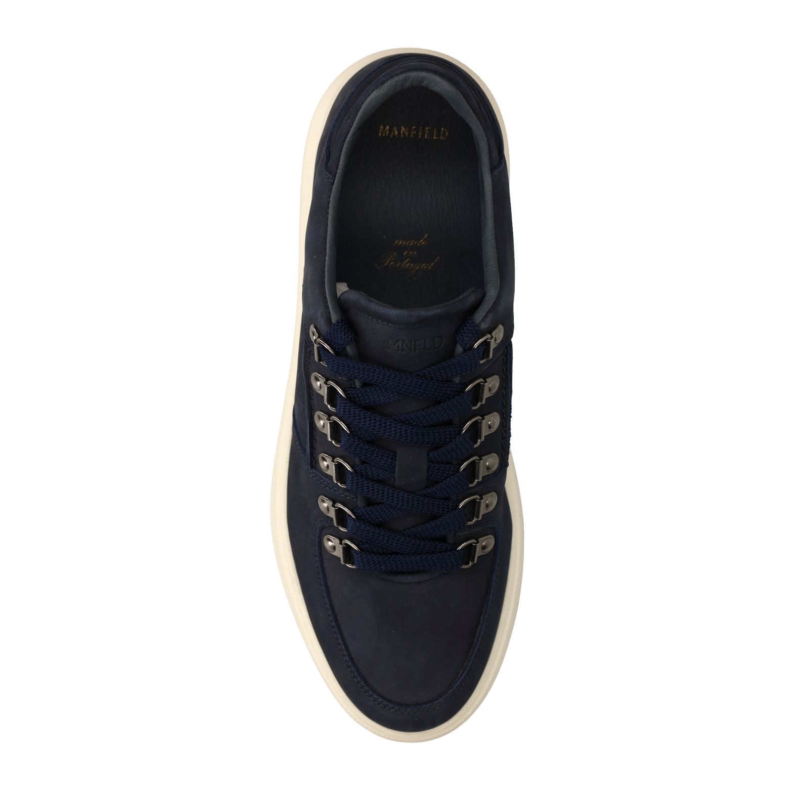 Dunkelblaue Nubuk-Sneaker