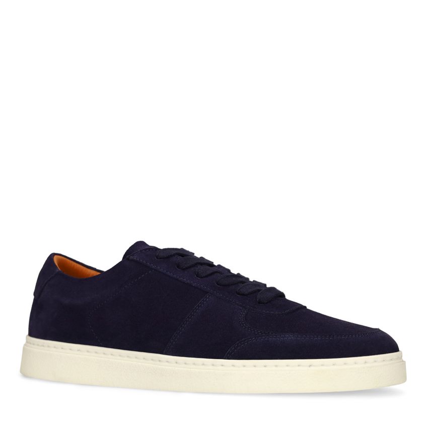 Blauwe suède sneakers