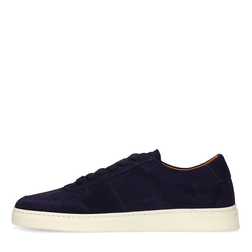 Blauwe suède sneakers