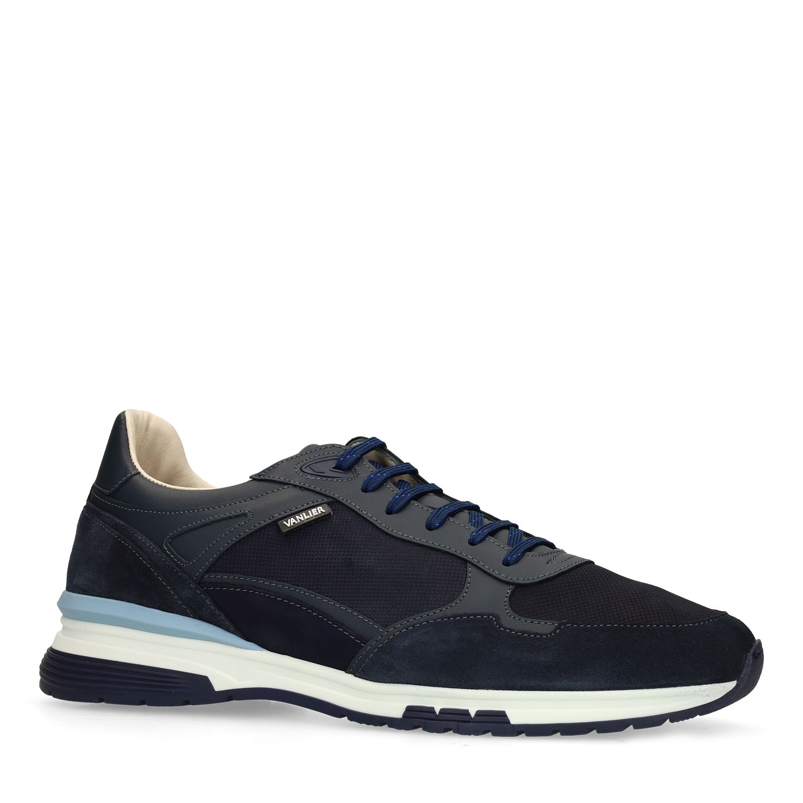 Donkerblauwe Veneto suède sneakers