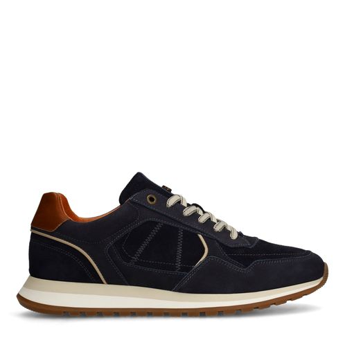Donkerblauwe nubuck sneakers