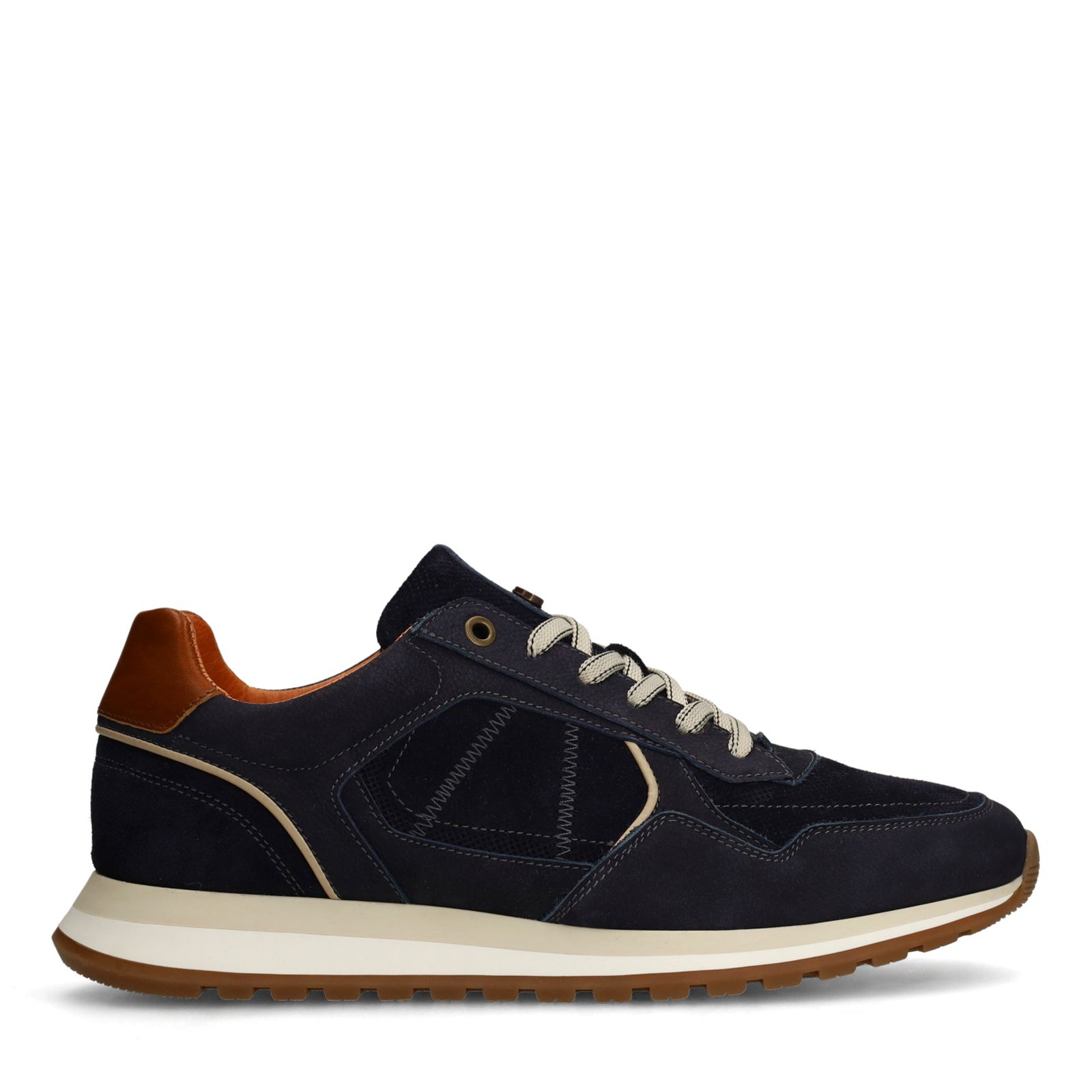 Dunkelblaue Nubuk-Sneaker