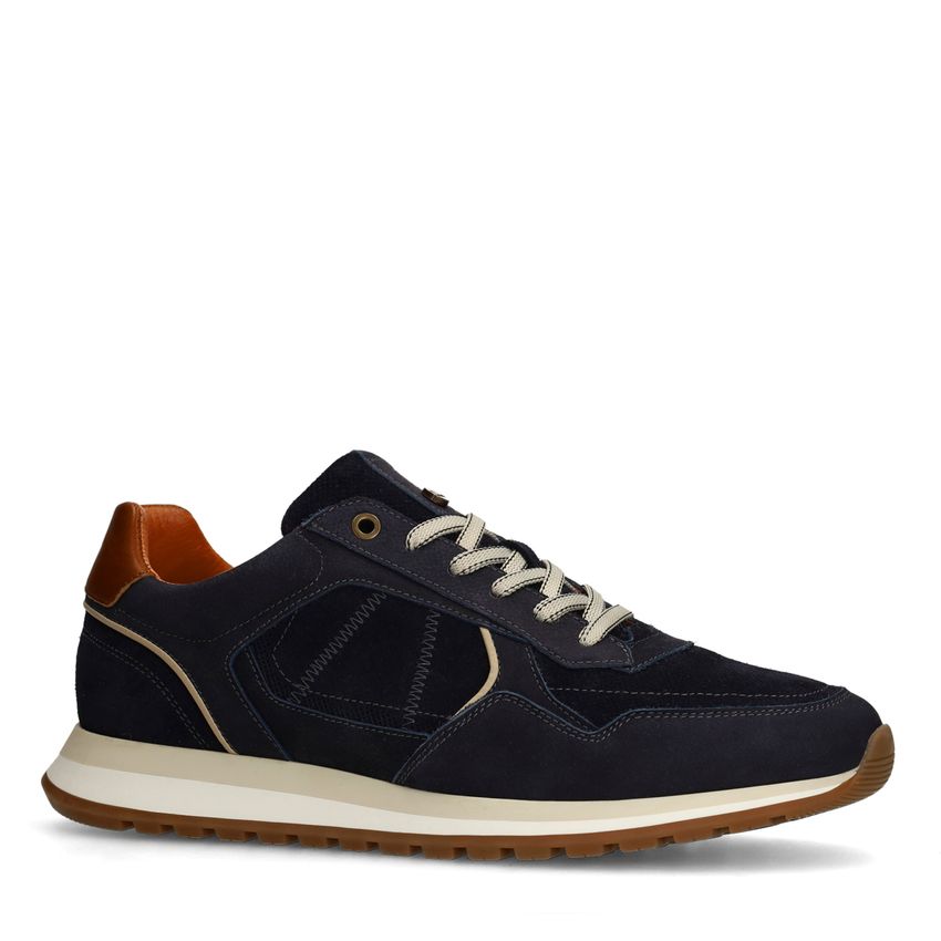 Donkerblauwe nubuck sneakers