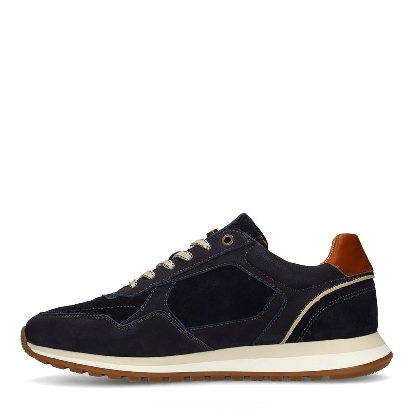 Donkerblauwe nubuck sneakers