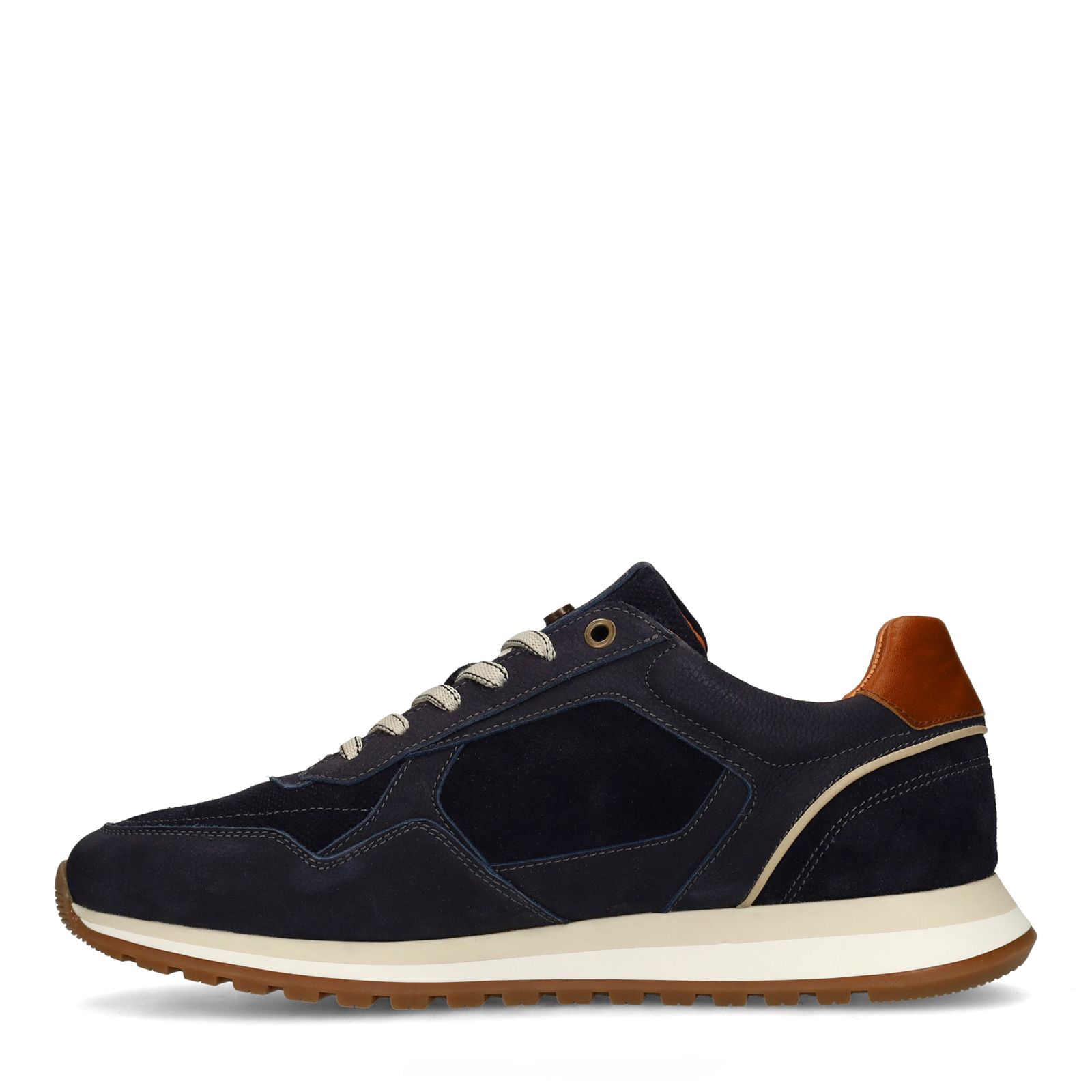 Dunkelblaue Nubuk-Sneaker