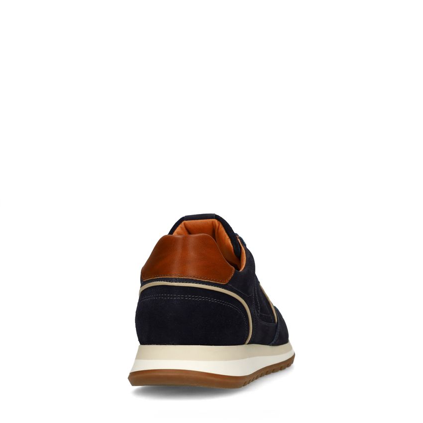Donkerblauwe nubuck sneakers