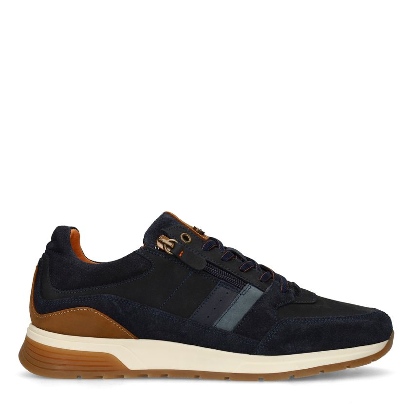 Donkerblauwe nubuck sneakers