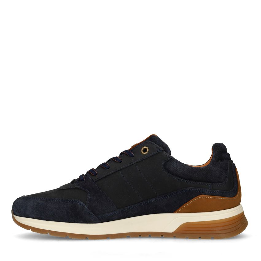 Donkerblauwe nubuck sneakers