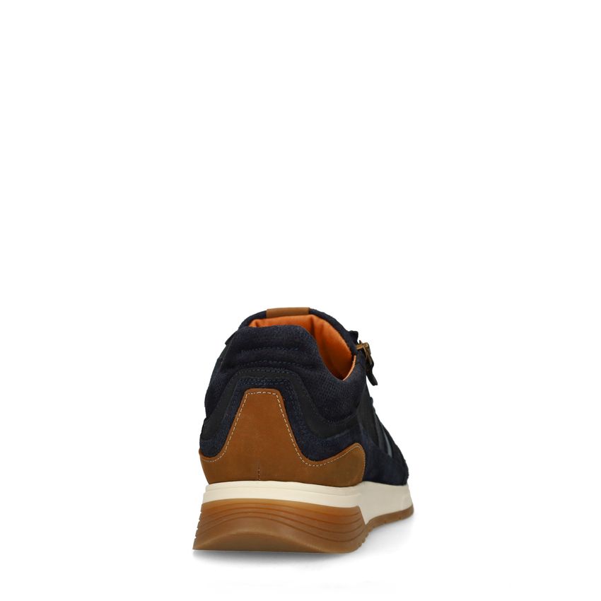 Donkerblauwe nubuck sneakers