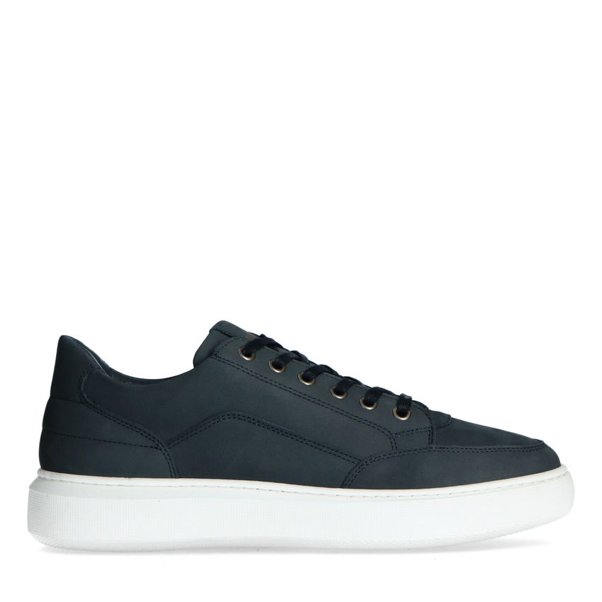 Donkerblauwe nubuck sneakers