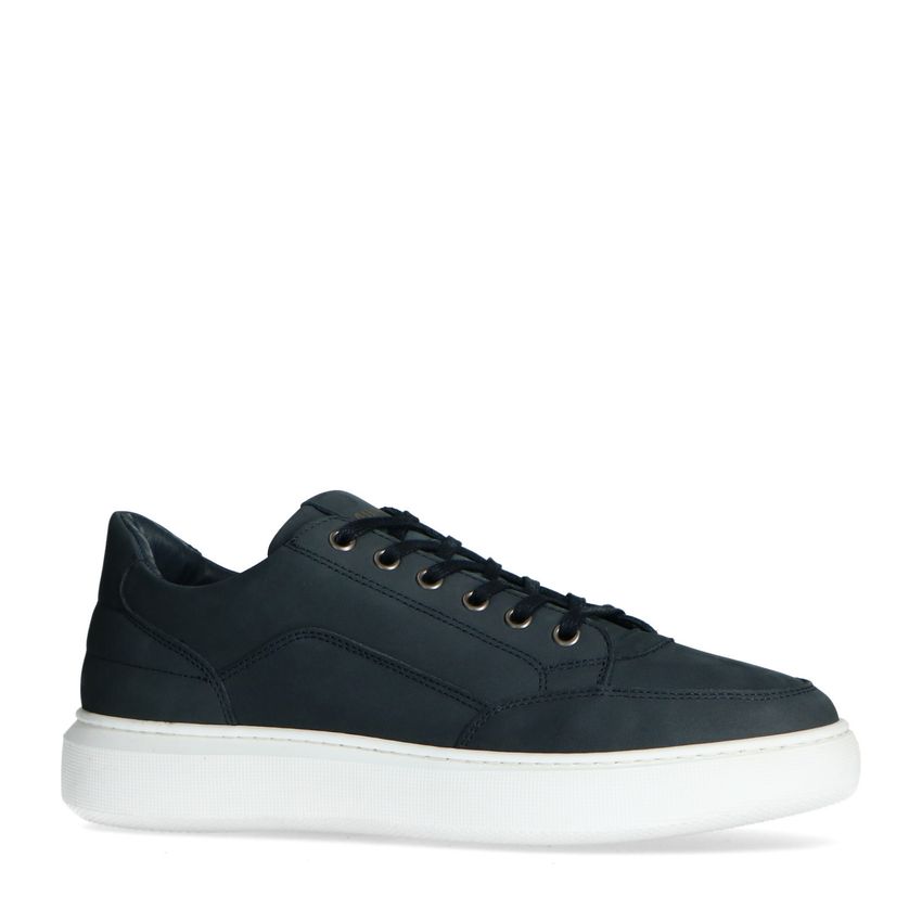 Donkerblauwe nubuck sneakers