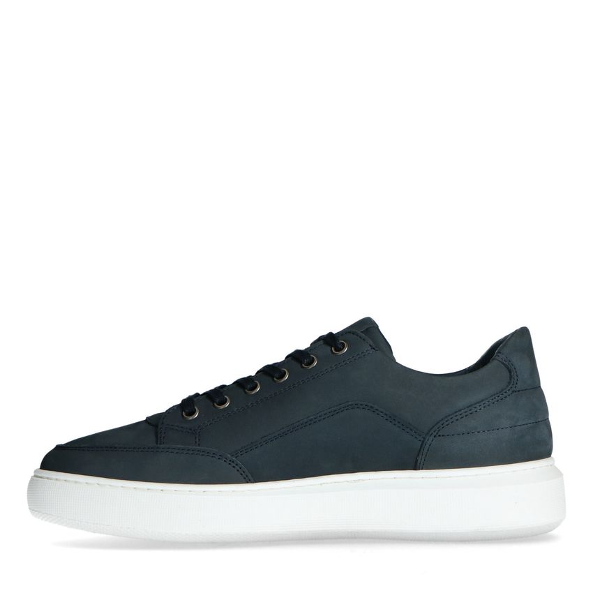 Donkerblauwe nubuck sneakers