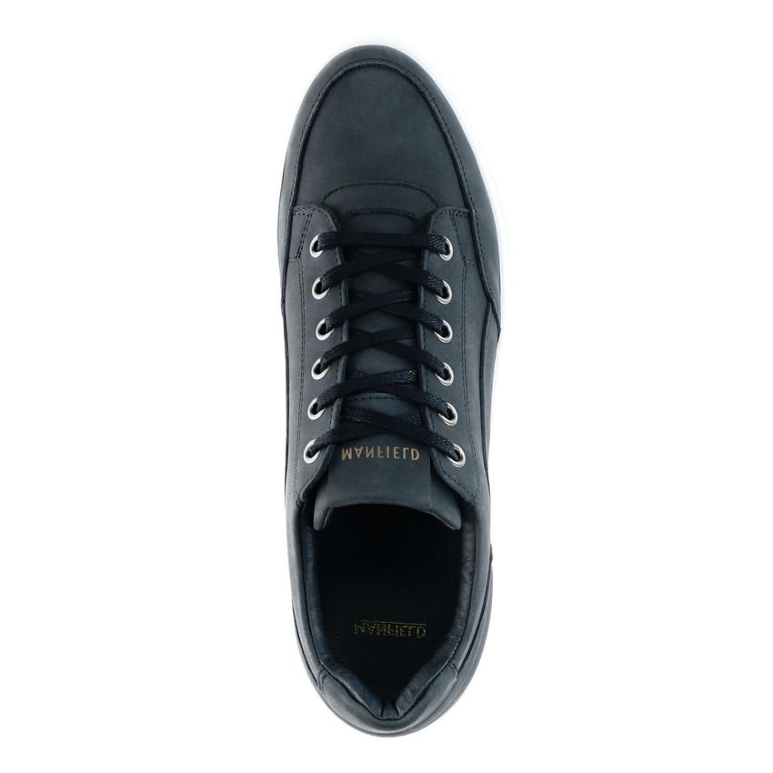 Donkerblauwe nubuck sneakers