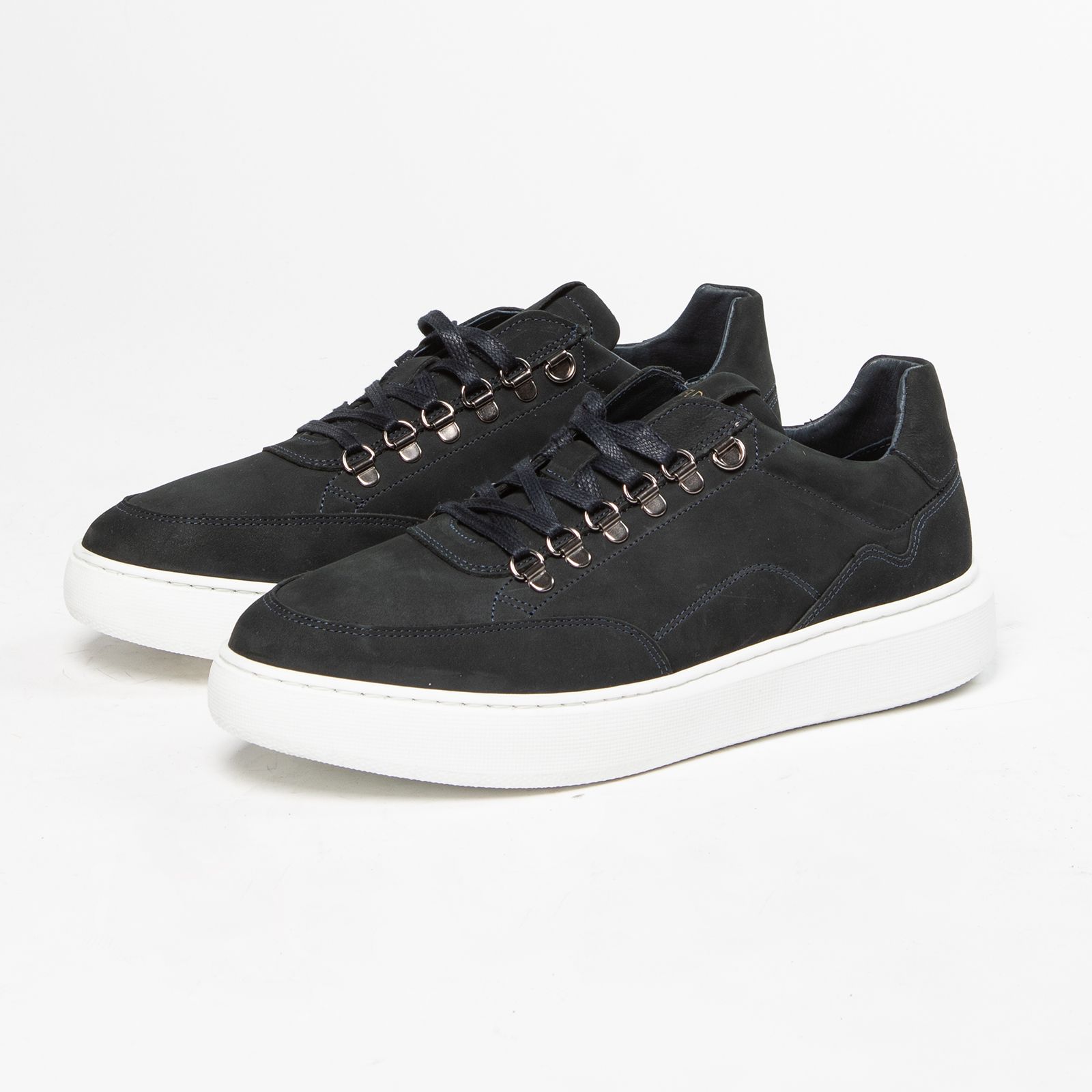 Donkerblauwe nubuck sneakers