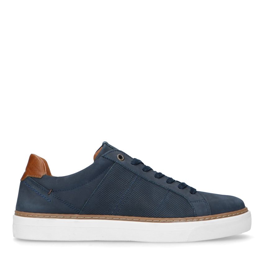 Dunkelblaue Nubuk-Sneaker