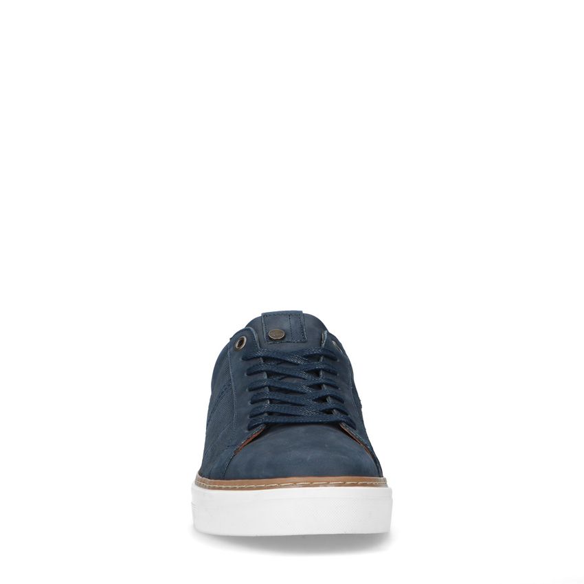 Donkerblauwe nubuck sneakers