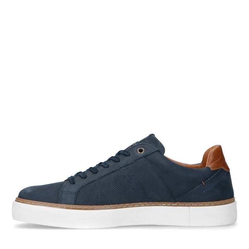 Dunkelblaue Nubuk-Sneaker