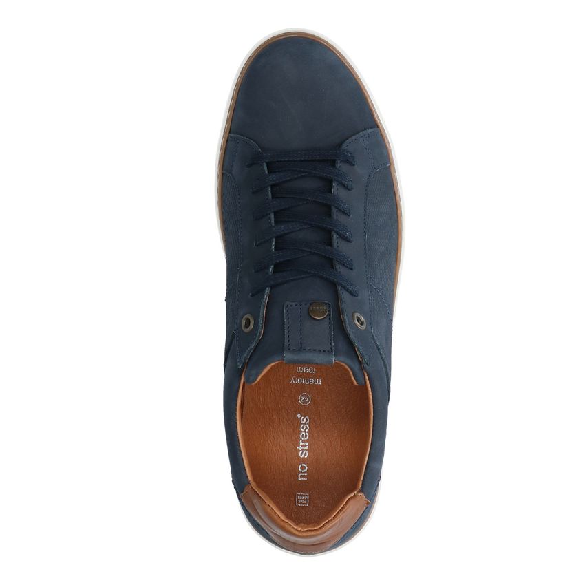 Donkerblauwe nubuck sneakers