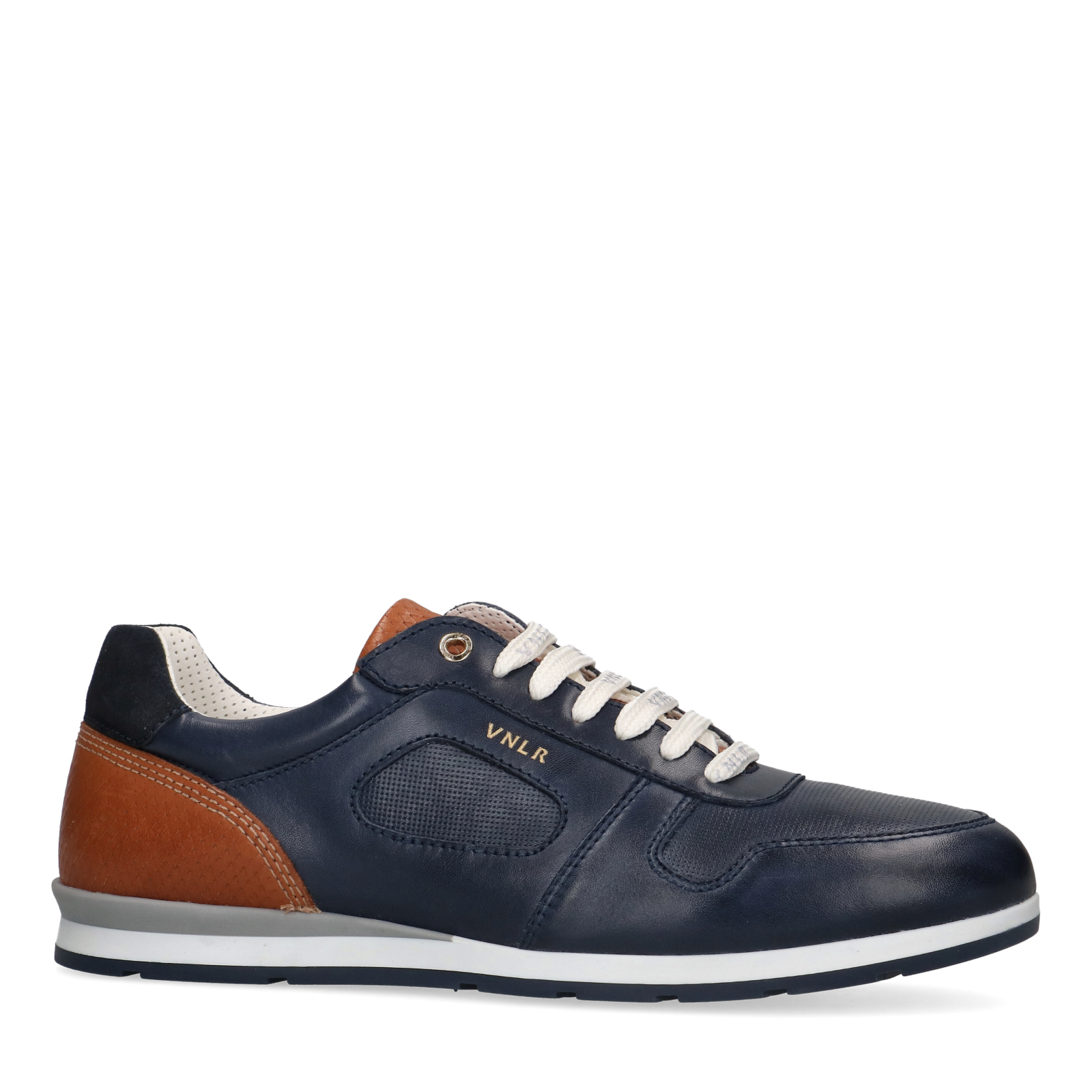 Heren sneakers blauw discount leer