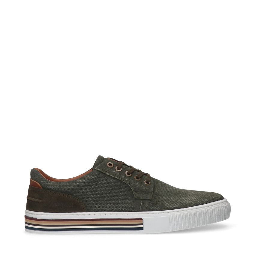 Khaki canvas sneakers