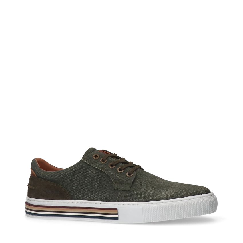 Khaki canvas sneakers