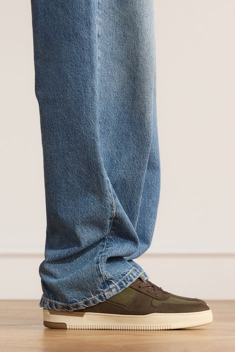 Grüne Nubuk-Sneaker