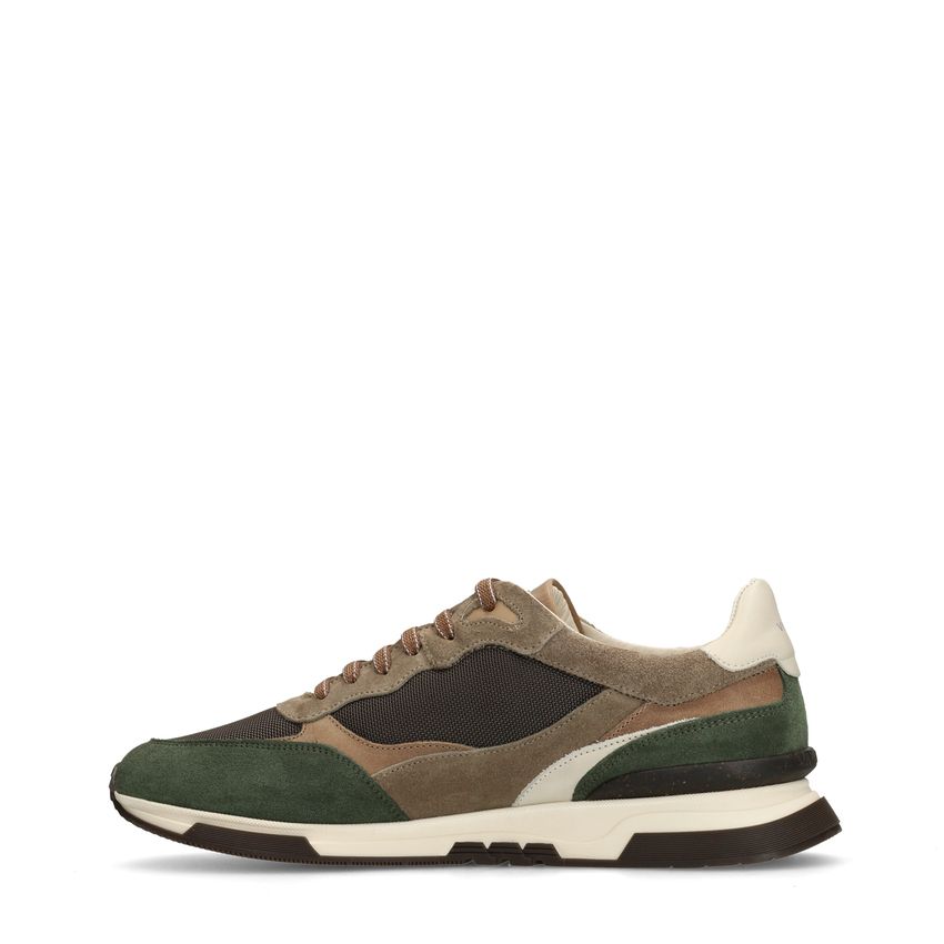 Groene suède sneakers