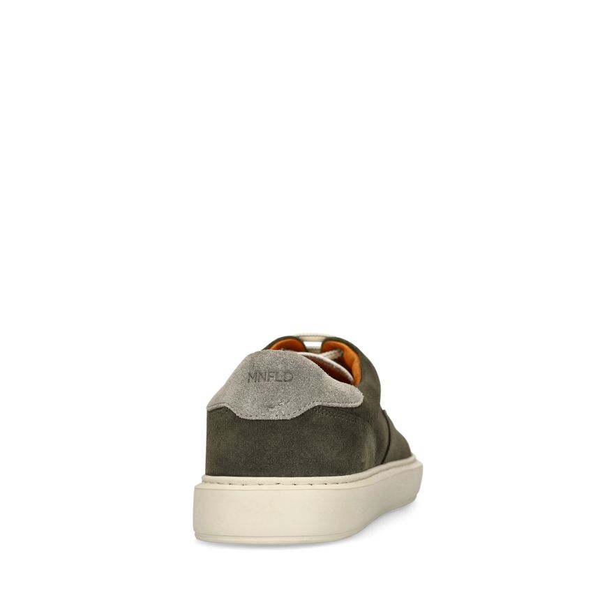 Grüne Veloursleder-Sneaker