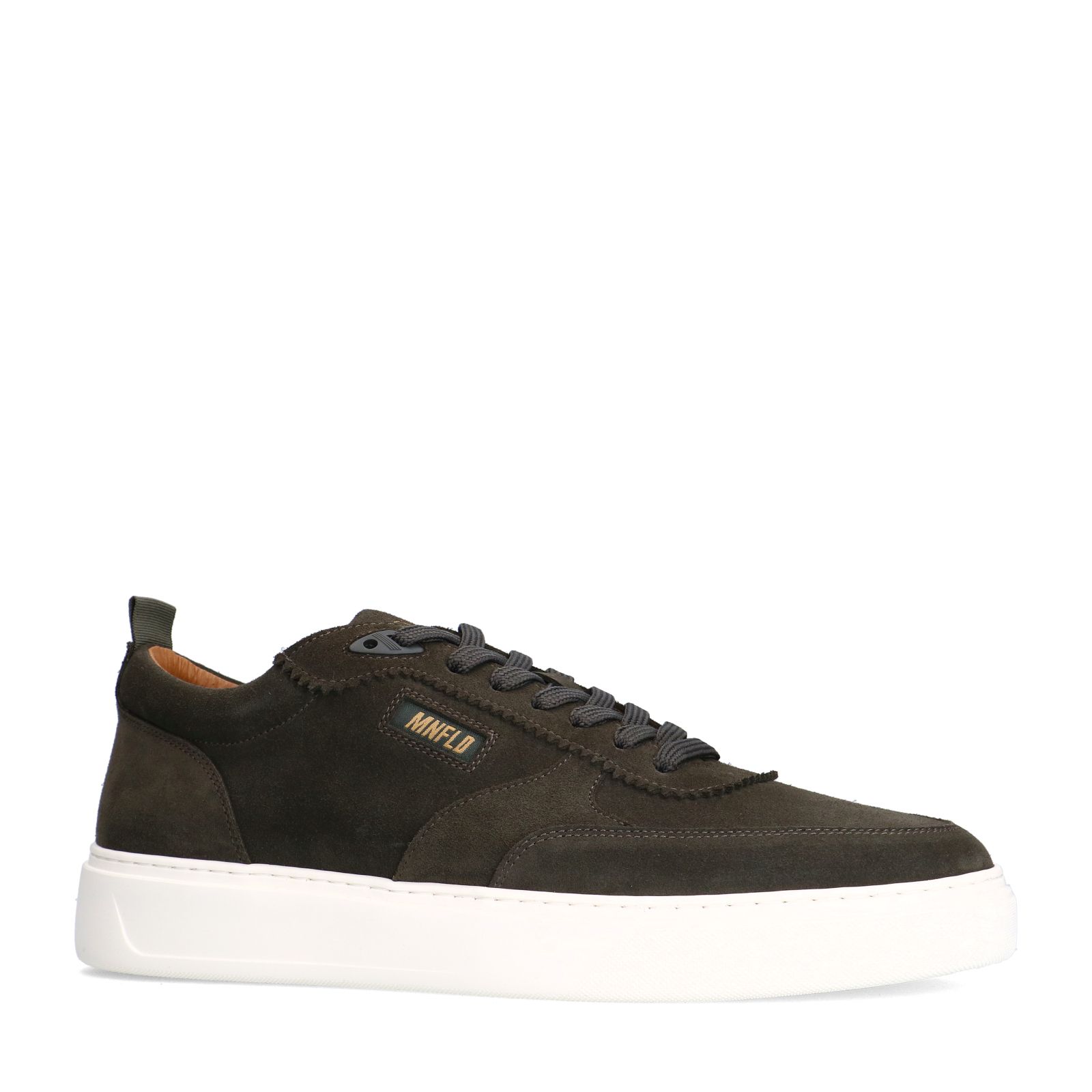 Donkergroene suède sneakers