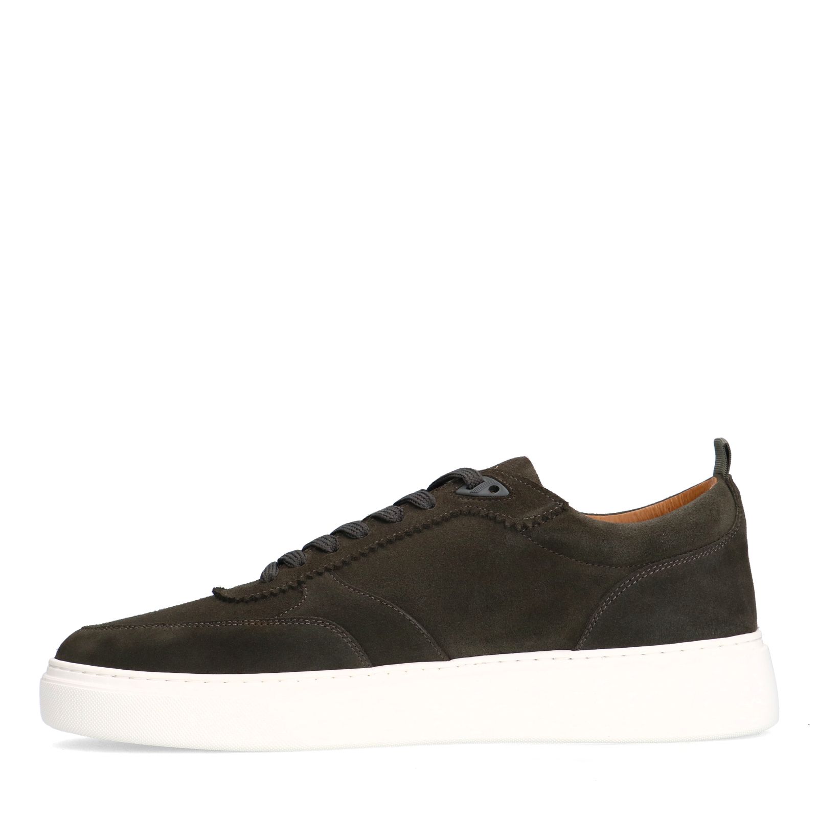 Donkergroene suède sneakers