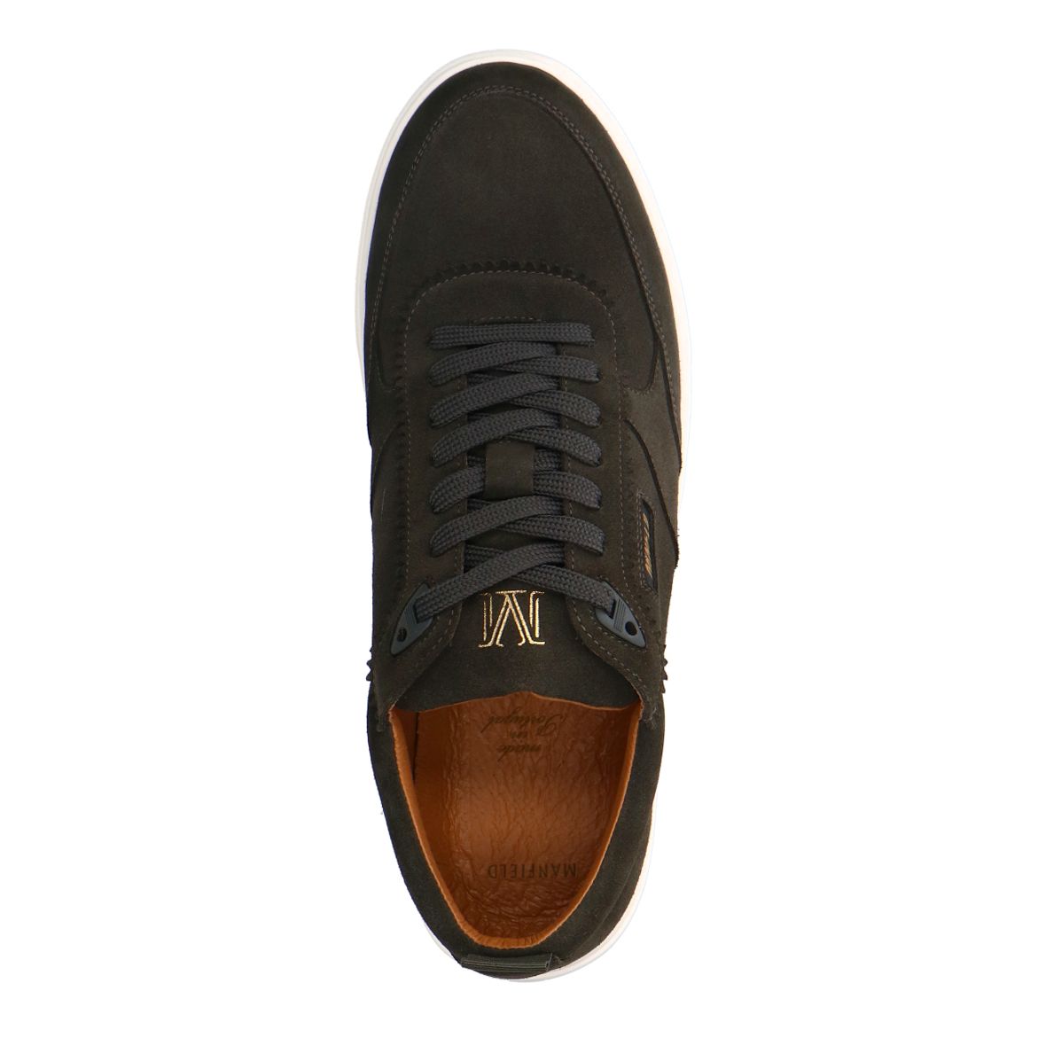 Donkergroene suède sneakers