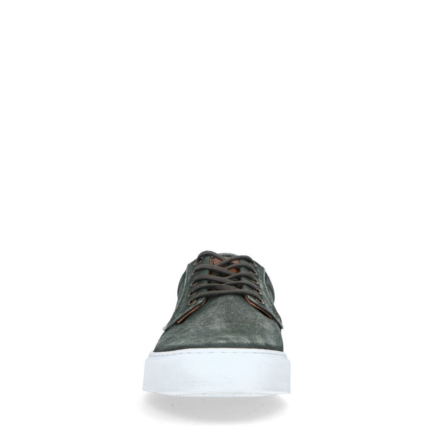 Donkergroene canvas sneakers