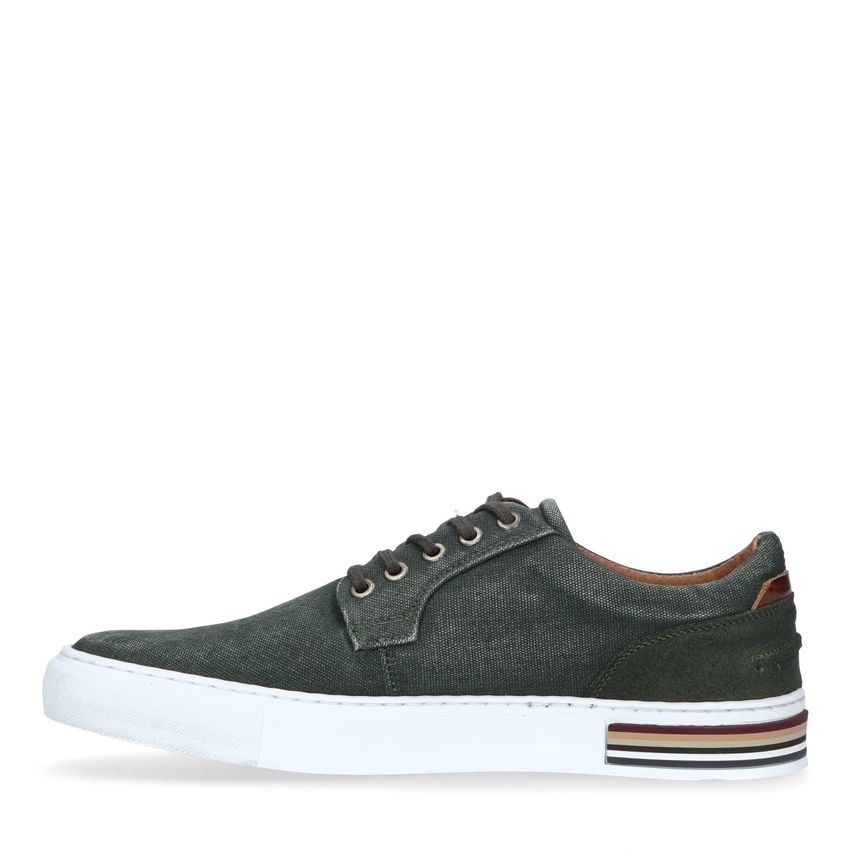 Donkergroene canvas sneakers