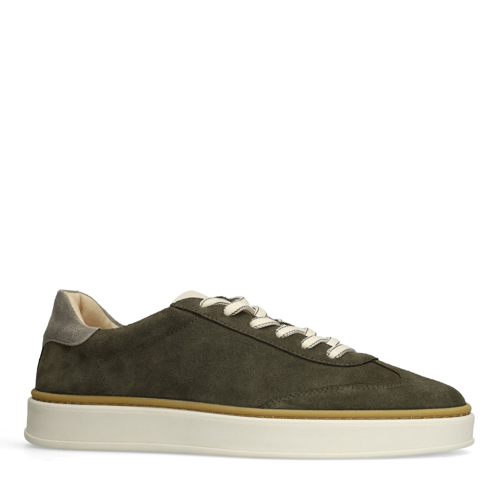 Grüne Veloursleder-Sneaker