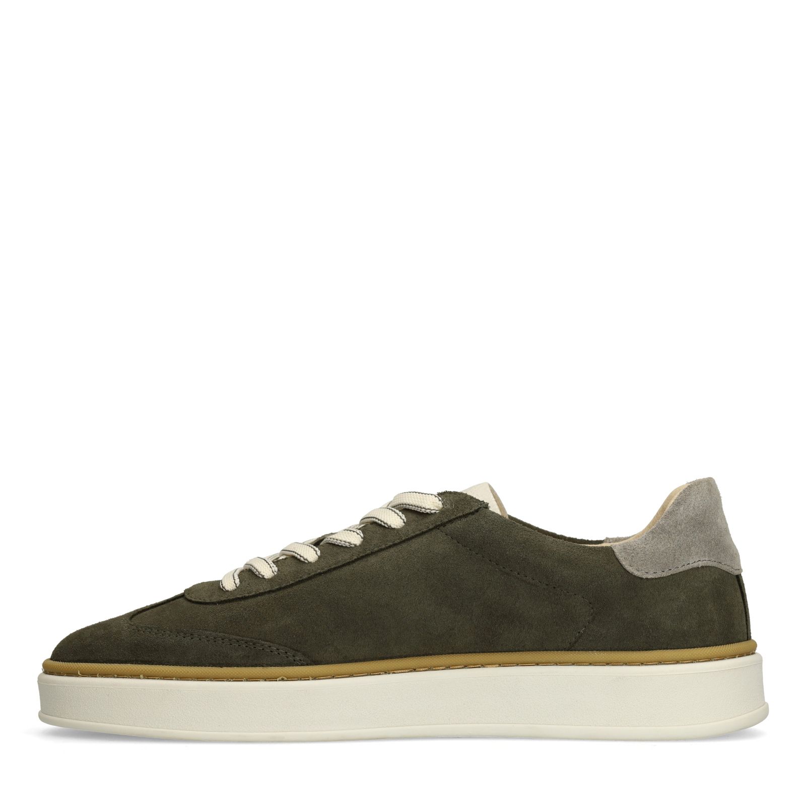 Grüne Veloursleder-Sneaker