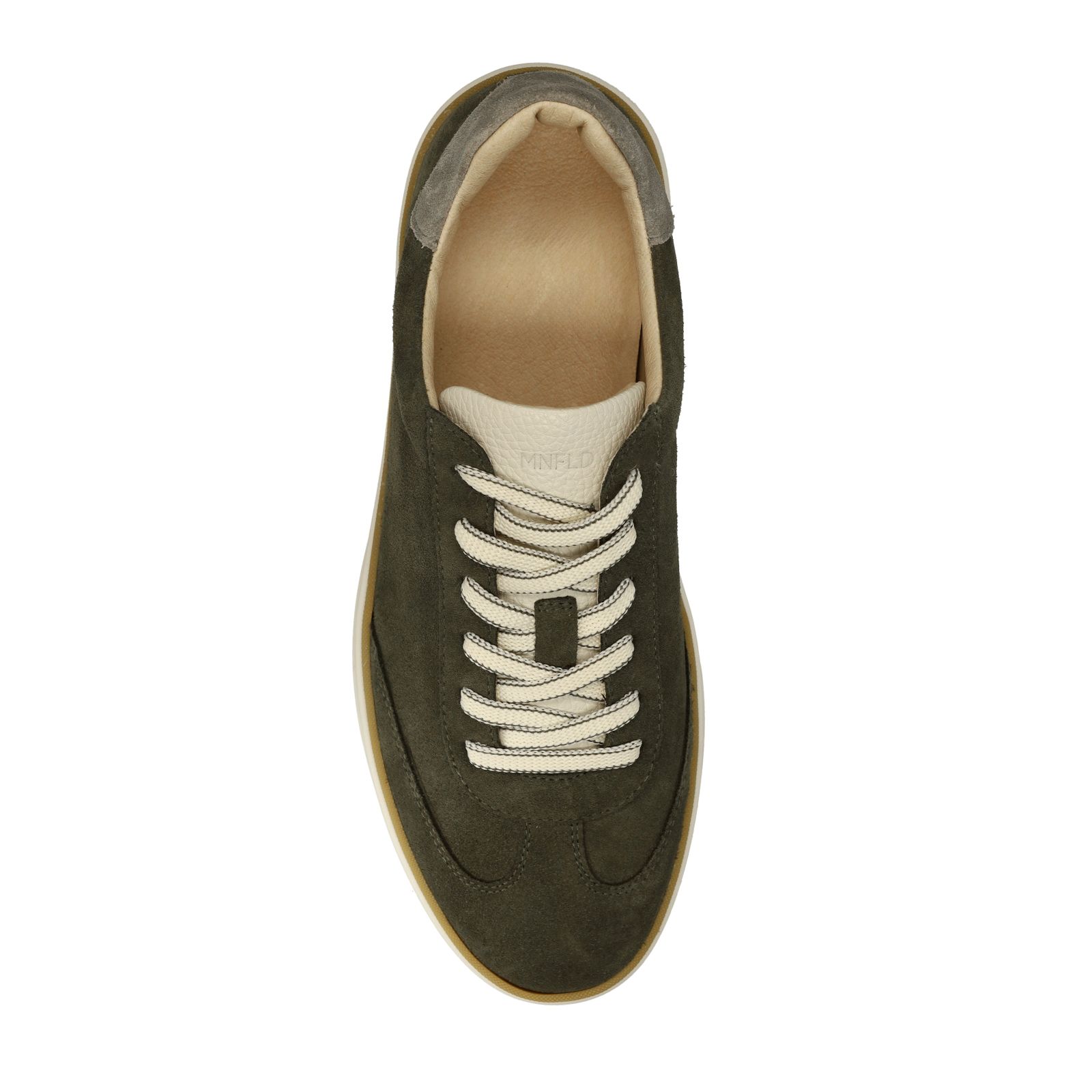 Grüne Veloursleder-Sneaker