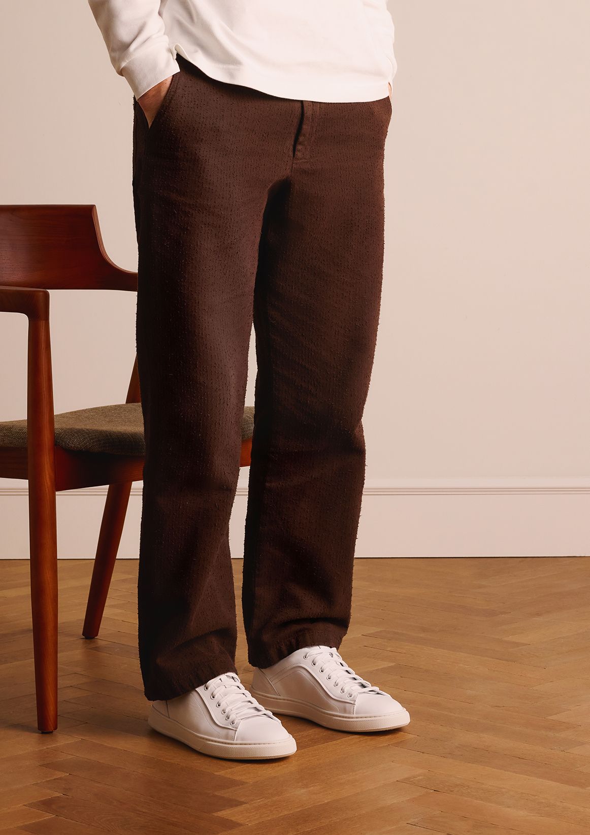 Witte leren sneakers