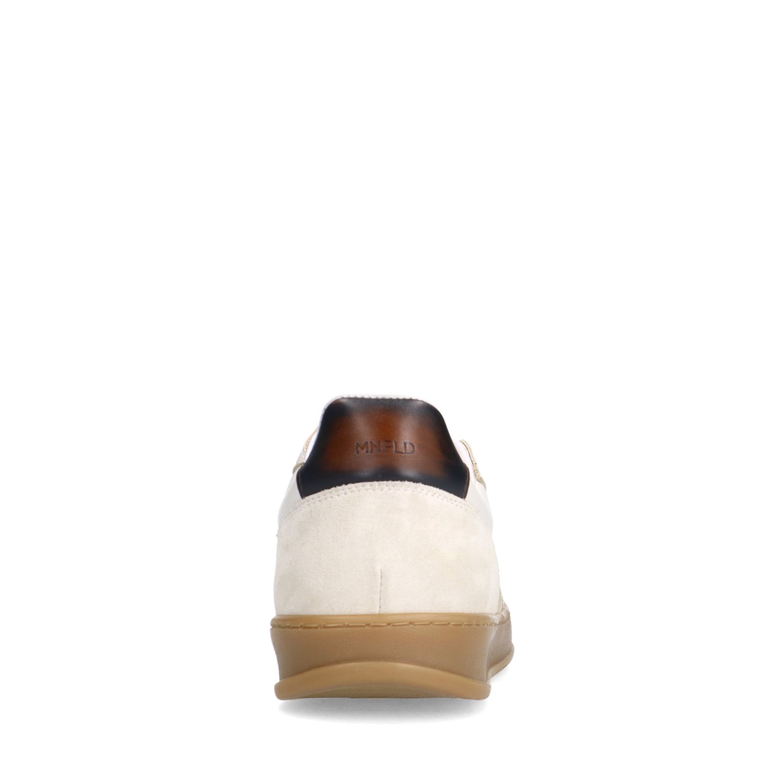 Off white leren sneakers met suède details