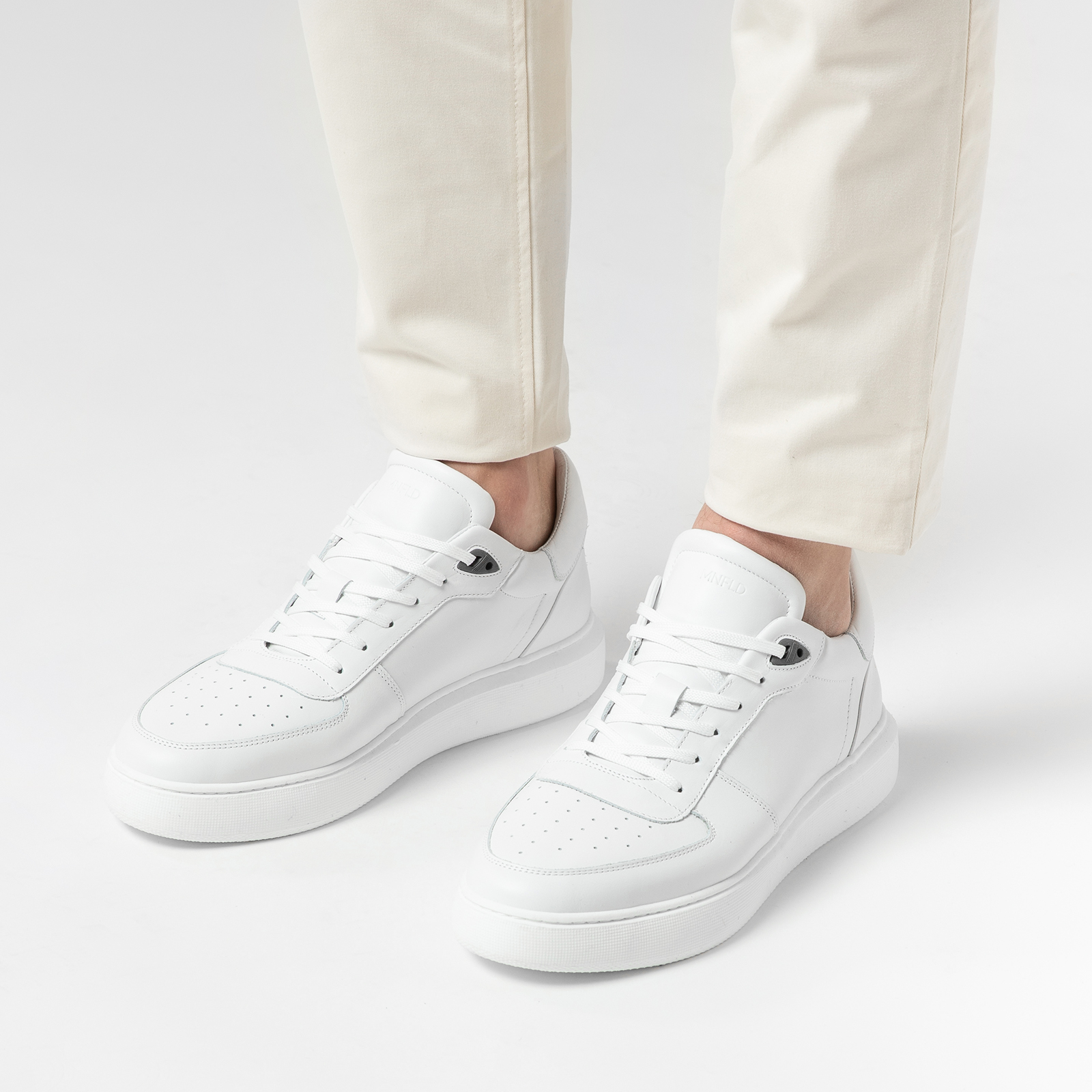 Witte lederen sneakers heren new arrivals