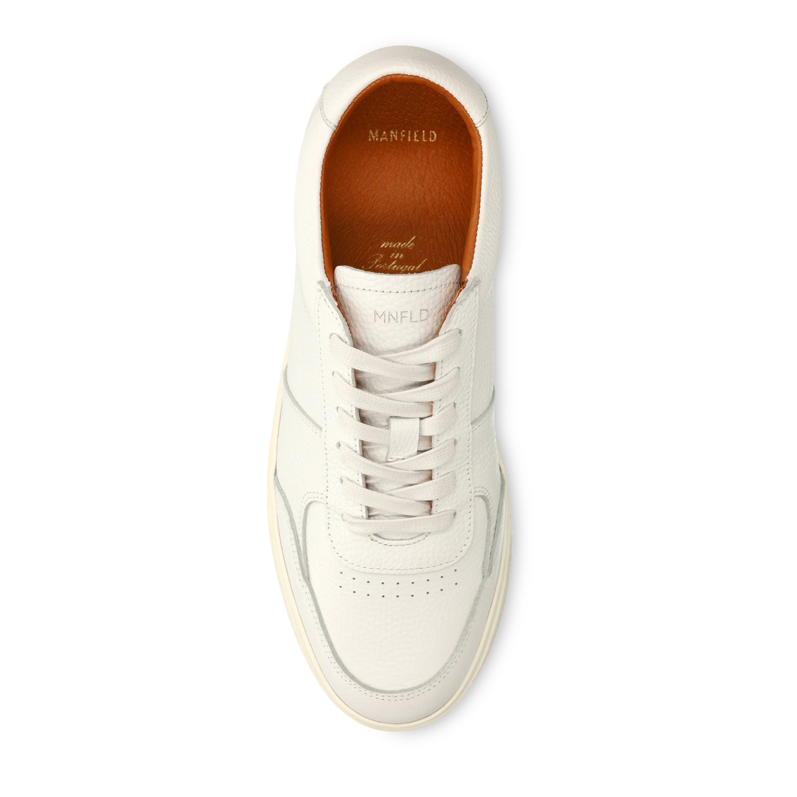 Weiße Ledersneaker