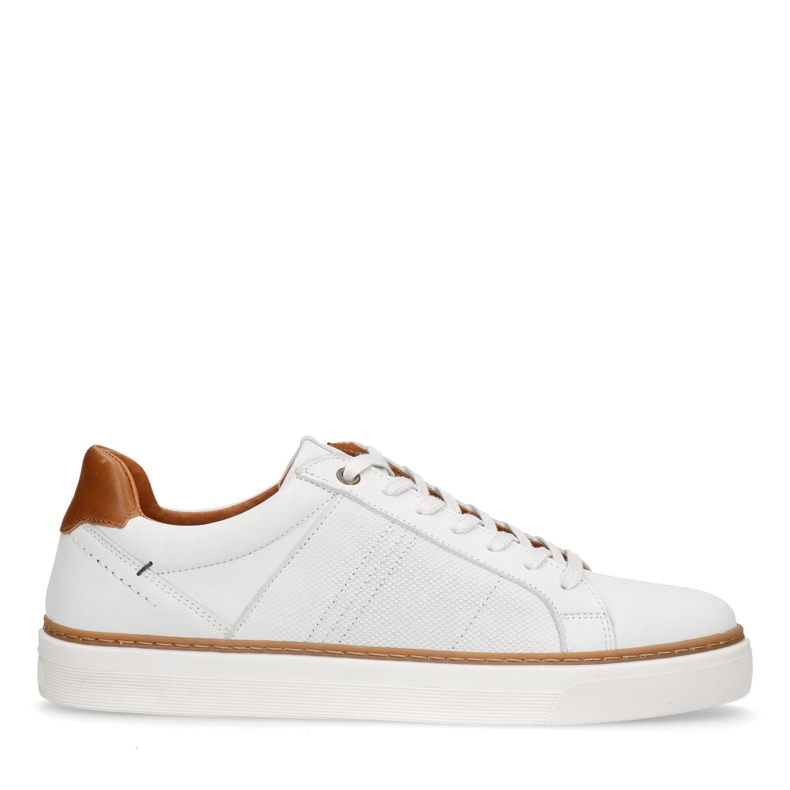 Weiße Sneaker aus Nubukleder