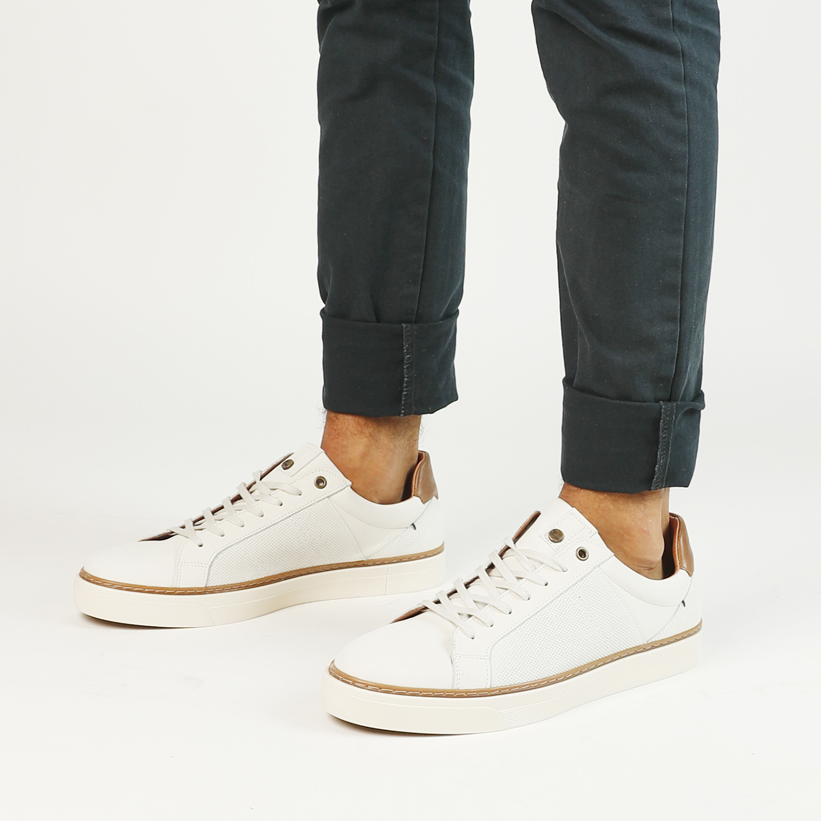 Leather plimsoll on sale