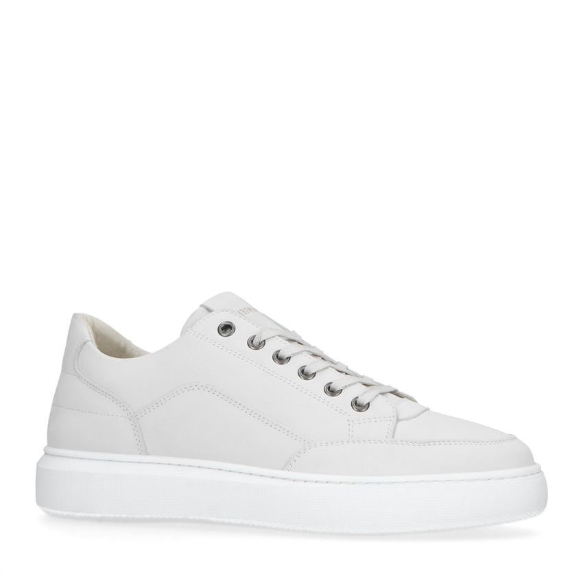 Witte nubuck sneakers