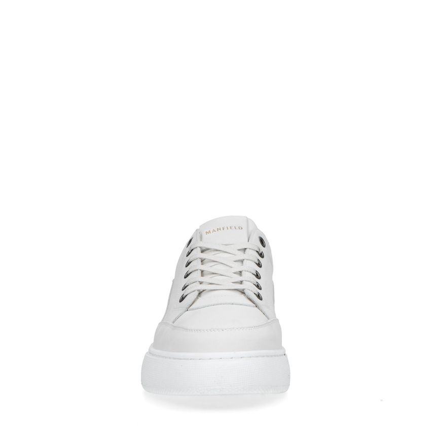 Weiße Sneaker aus Nubukleder