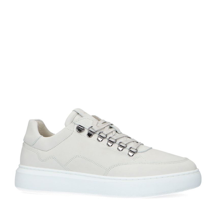 Off white nubuck sneakers