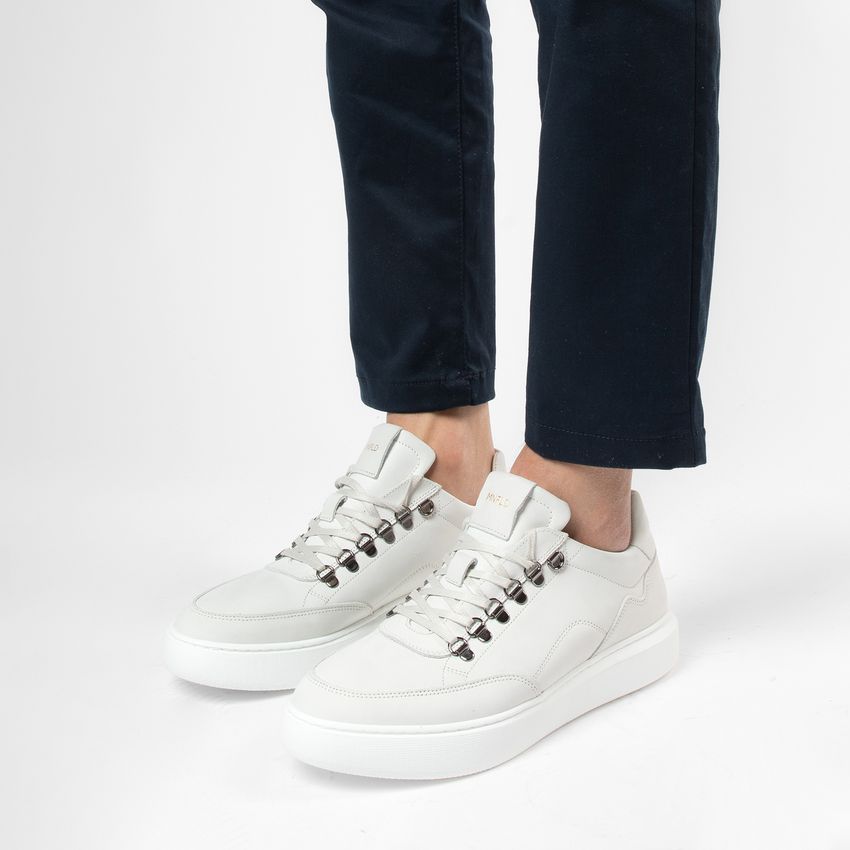 Off white nubuck sneakers