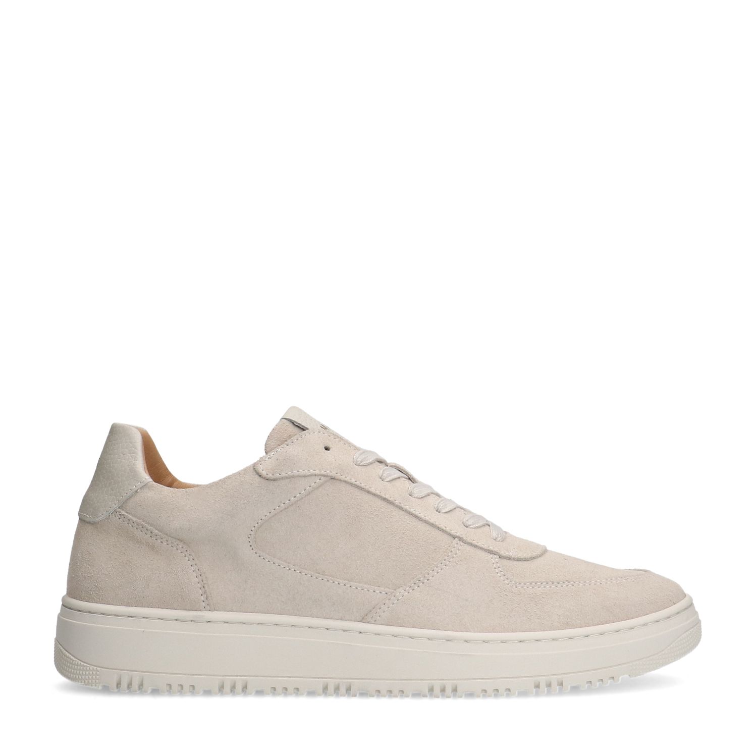 Hellgraue Veloursleder-Sneaker