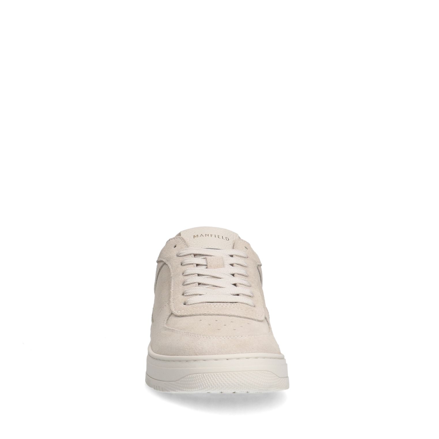 Hellgraue Veloursleder-Sneaker